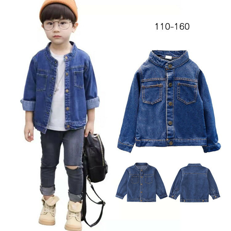 ジャケット デニムジャケット キッズ 男の子 女の子 ボーイズ ガールズ アウター デニム Gジャン 羽織り 軽アウター ライトアウター ライトジャケット 長袖...