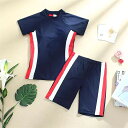 フィットネス 水着 レディース 2点セット セット フィットネス水着 セパレート めくれ防止 体型カバー 大きいサイズ 水泳 半袖 スイムウェア スイミング ジ...