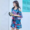 大きいサイズ 3L-6L 水着 レディース タンキニ ショートパンツ 半袖 ラッシュT 3点セット 体型カバー スイムウェア パッド付き バスト 盛れる 二の腕...