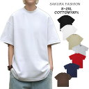 Tシャツ メンズ レディース トップス ハイネック 綿100% 半袖 五分袖 プチハイネック 大きいサイズ ゆったり 無地 シンプル