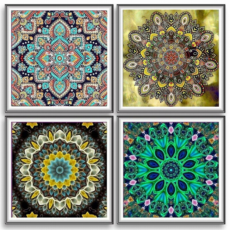 ダイヤモンドアートキット まんだら 刺繍キット 初心者 ビーズ刺繍 曼陀羅 モザイク まんだら 曼荼羅 レース ミニ ダイアモンドアート 初級 ダイアモンドペインティング プレゼント 癒し 趣味 絵画 ハンドメイド クロスステッチ 工作 手芸 送料無料のサムネイル