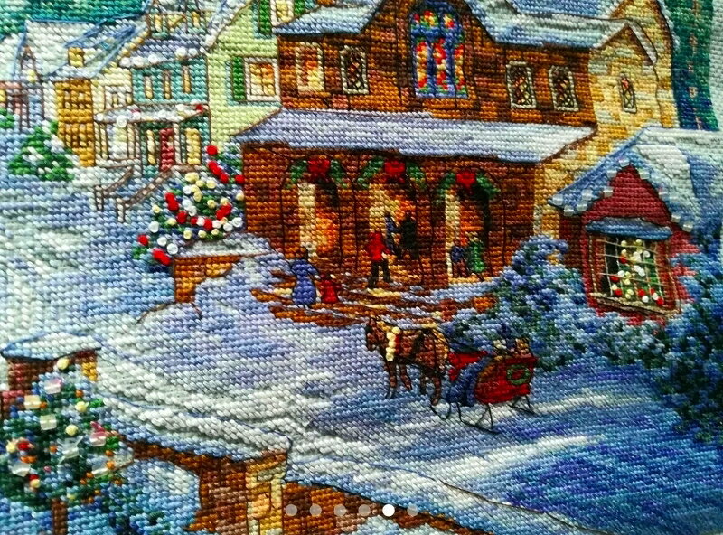 クロスステッチキット クリスマス クロスステッチキット Dimensions 冬 Holiday village クリスマス ディメンションズ