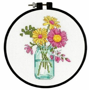 Dimensions クロスステッチキット 花瓶 花 初心者 初級 スターターセット 刺繍枠付き ディメンションズ 刺しゅうキット ハンドメイド 送料無料