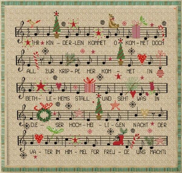 クロスステッチキット クリスマスソング 楽譜 クリスマスキャロル クリスマスツリー 刺繍キット 送料無料のサムネイル