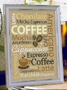 クロスステッチキット coffee コーヒー サンプラー アルファベット 初心者 初級 14カウント 11カウント アイーダ ハンドメイド 刺繍キット ハンドメイド キッチン 送料無料