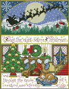 クロスステッチキット クリスマス イブ サンタクロース クリスマスツリー 幸せな夜 猫 ネズミ 夜空 初心者 中級 刺しゅうキット 刺繍キット セット 手芸 送料無料