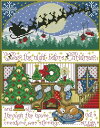 クロスステッチキット クリスマス イブ サンタクロース クリスマスツリー 幸せな夜 猫 ネズミ 夜空 初心者 中級 刺しゅうキット 刺繍キット セット 手芸 送...