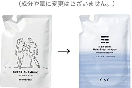 CAC化粧品メンブレンヘアー&ボディシャンプー400mlレフィル(詰め替え用)シーエーシーさっぱりタイプの液体洗浄料