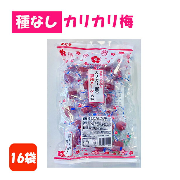 【まとめ買い16袋販売】 カリカリ梅 種なし 種とり 熱中カリカリ梅230g 約25粒入 塩分補給 熱中対策 赤城フーズカリカリ梅