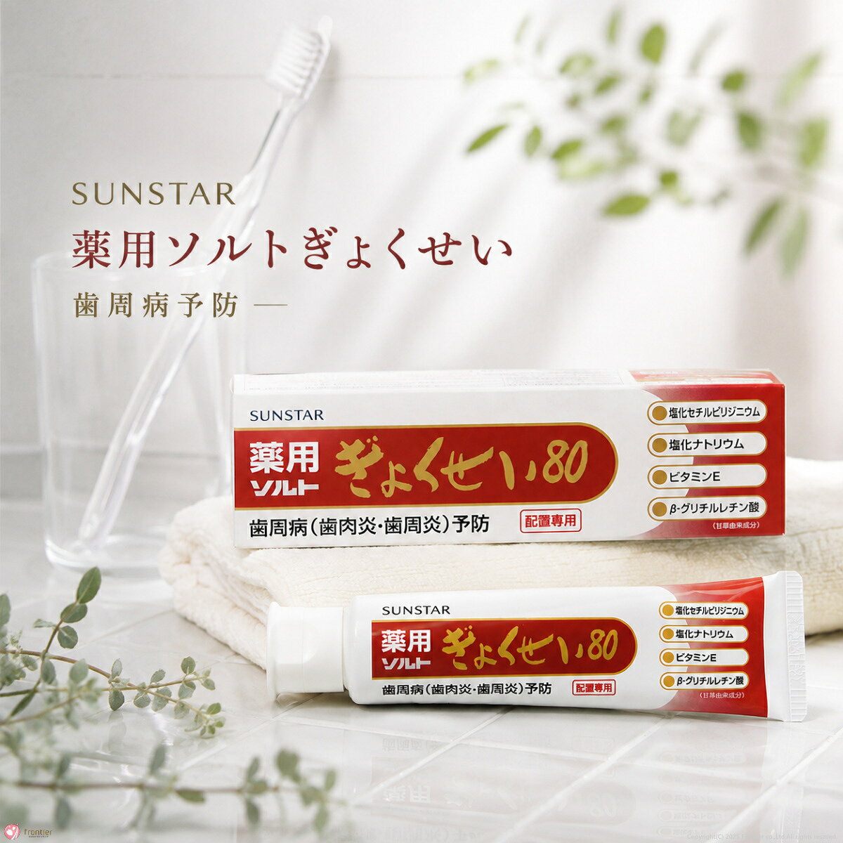 薬用ぎょくせい 80C サンスター リニューアル 新処方 ソルト ぎょくせい 塩歯磨き 練り歯磨き チューブ入り 歯周病 歯槽膿漏予防 マウスケア 口臭 口内殺菌 引き締め血行 抗炎症 歯がツルツル いい匂い SUNSTAR CPC さくらさく