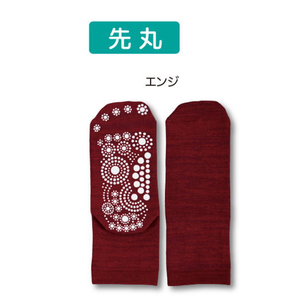 つぼレシピ先丸タイプ赤 ツボレシピ TSUBO ツボの靴下 ツボの位置が分かる靴下 ソックス レディース 日本製 さくらさくさくらさく