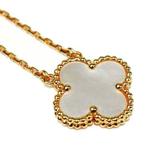 ヴァンクリーフ＆アーペル　ヴィンテージアルハンブラ　ネックレス　750　シェル　【新品同様】【送料無料】のサムネイル