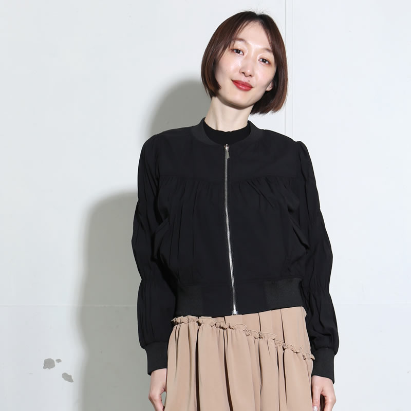 ショート丈 ブルゾン レディース MA-1 ジャケット ジャンパー アウター MA1 上着 羽織り 長袖 ゆったり ジップアップ レディースファッション おしゃれ 春 秋 20代 30代 40代 50代 ブラック グレー ホワイト