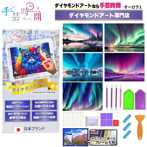 手芸時間 ダイヤモンドアート キット オーロラ 豪華付属品 【日本企画 ライセンス取得品】 150種類展開 四角 丸ビーズ ビーズ DIY 手作り 5D 初心者 北欧 神秘 景色 癒し 30×40cm 人気脳活雑誌掲載 BELSUS正規代理店 送料無料 【契約倉庫直送品】