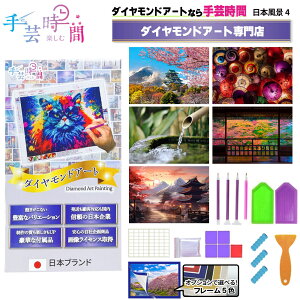 手芸時間 ダイヤモンドアート キット 日本 豪華付属品 【日本企画 ライセンス取得品】 150種類展開 四角 丸ビーズ ビーズ DIY 手作り 5D 初心者 東京 富士山 桜 花火 和 30×40cm 人気脳活雑誌掲載 BELSUS正規代理店 送料無料 【契約倉庫直送品】