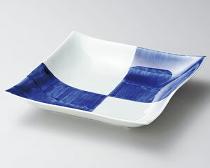 有田 市松 23cm 角平鉢日本製 有田焼お惣菜の盛り合わせ 炊きもの 煮物 おばんざいの盛り付けに深鉢 中..