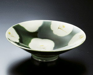 有田焼 織部椿画 16cm 平鉢 16x4.5cm 和え物 お浸し お惣菜 炊きもの 煮物 お漬物 おばんざいの盛り付..