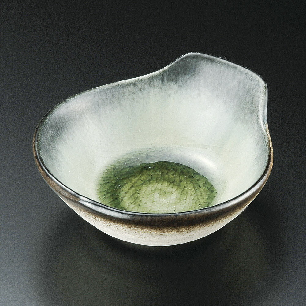 11cm 均窯翠釉 呑水小鉢　12.9x11.3x4.8cm　日本製　お鍋にちょうどよい 手つき取り鉢
