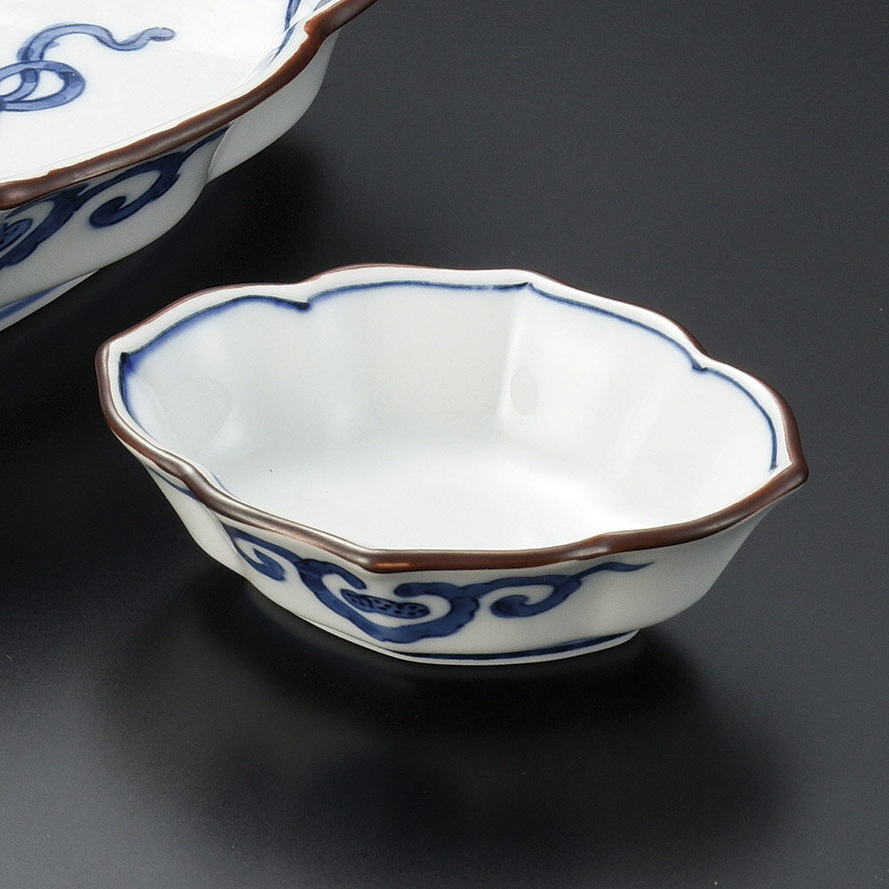 有田焼 9cm 吉祥花菱 菱形 小鉢9x7x2.8cm 和え物 お浸し お惣菜 炊きもの 煮物 お漬物 おばんざいの盛り付けに有田焼の逸品のサムネイル