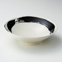 刷毛目 白釉 25cm 8.0 麺鉢 24.8x7.4cm お惣菜の盛り合わせ 炊きもの 煮物 おばんざいの盛り付けに大鉢 盛り皿 深皿 煮物鉢 日本製