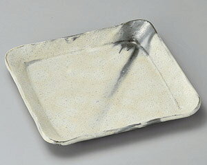 Shigaraki - 信楽焼 白化粧 24cm 正方皿 24.3x24.3x2.3cm　日本製