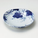 藍染葡萄 19cm 三角皿 19x3.5cm 日本製 中皿 深皿