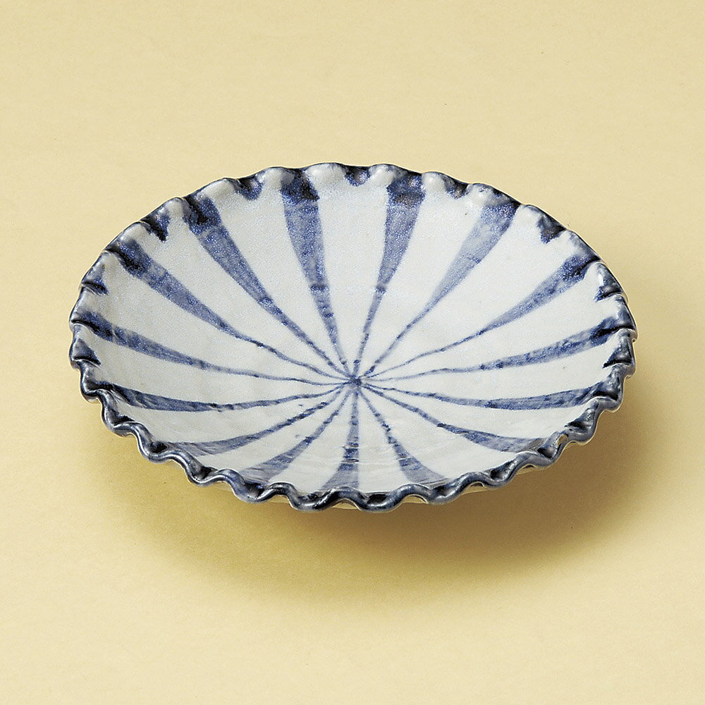 古染釉 硼砂 6.5皿 19.5x4cm 日本製の逸品