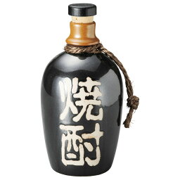 天目金結晶 縄まき焼酎徳利 焼酎ボトル11.5x23cm 約1100cc 日本製 蓋つき保存容器 大きめデキャンタ焼酎 お酒を美味しく愉しむ家呑み 晩酌の大人時間に お酒好きのプレゼント 贈り物に