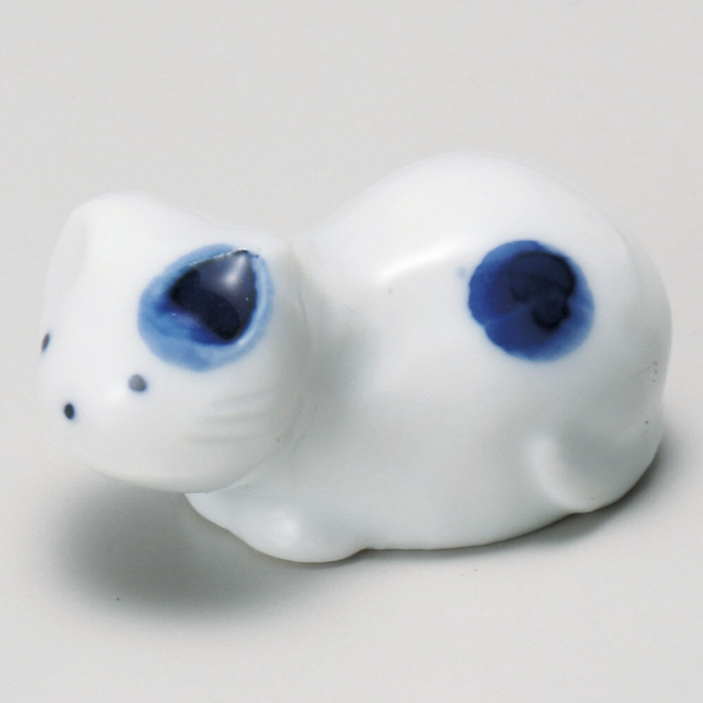 ぷちねこ 青 箸置4cm 日本製のサムネイル