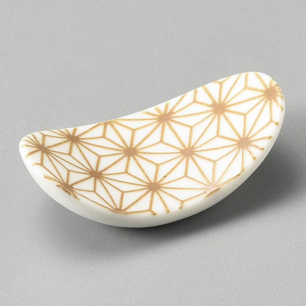 其它 - 麻乃葉 楕円箸置 金茶5.1x2.9x1.5cm　日本製