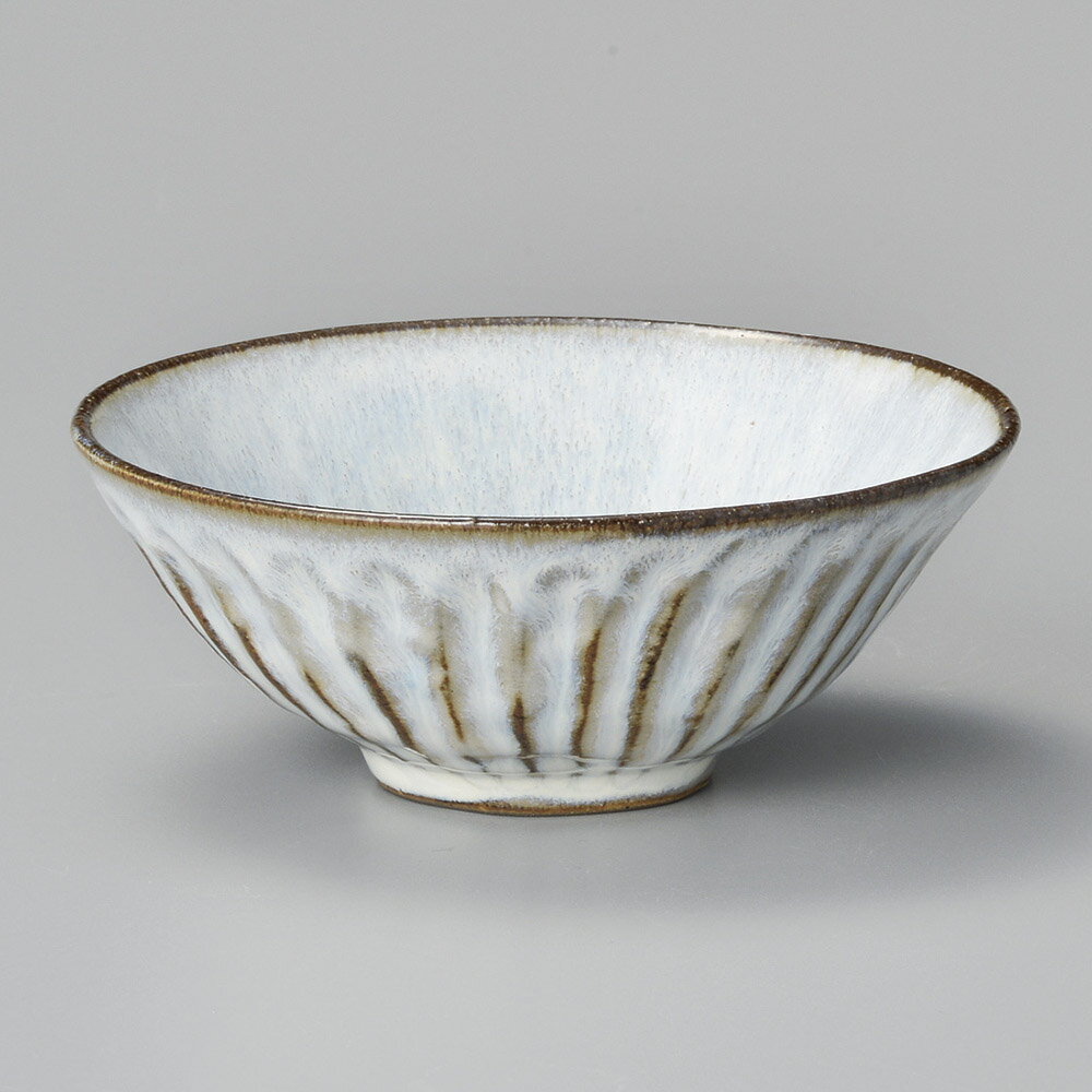 12.5cm 刻陶粉引 平飯碗 12.5x5.2cm　243cc　日本製 平茶碗
