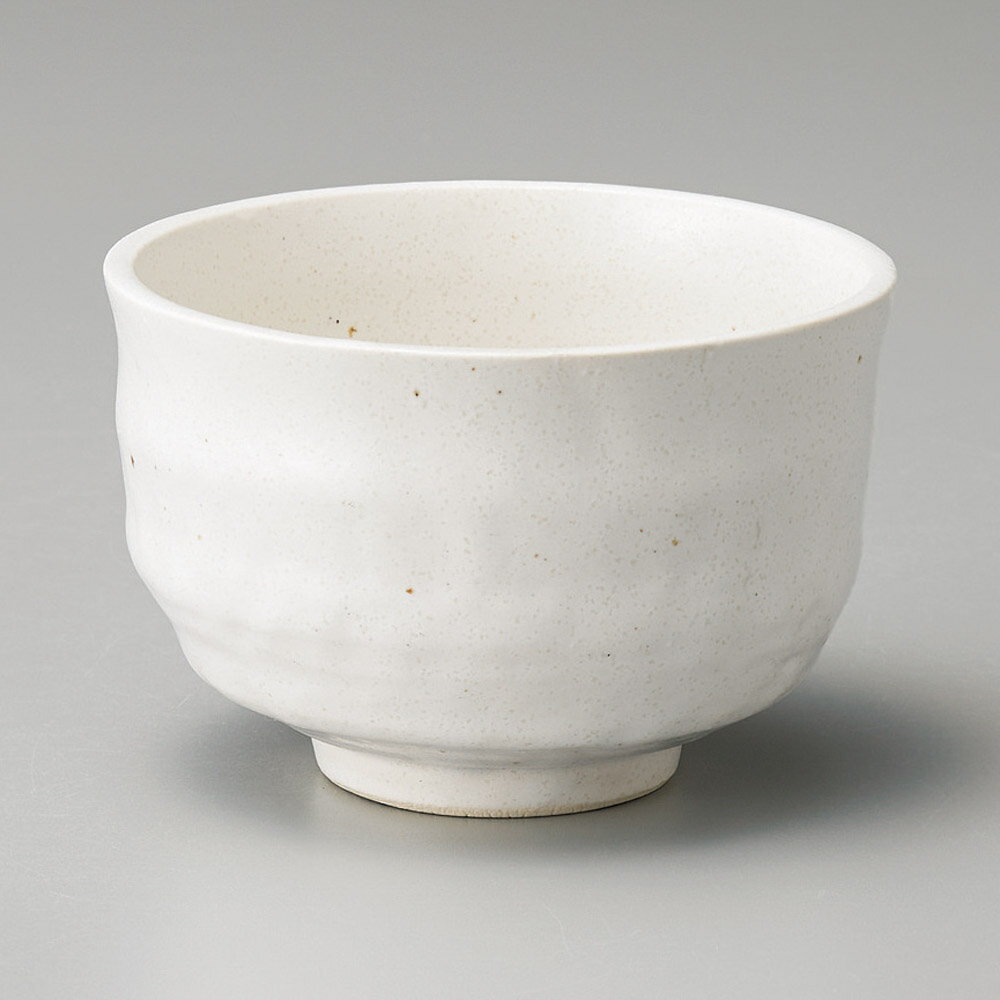 白雪 野点碗 10x7cm 310cc 230g こぶりな抹茶碗 野点用茶碗屋外でお抹茶をいれて楽しむ茶会にカジュアルな普段使い お稽古用に日本製