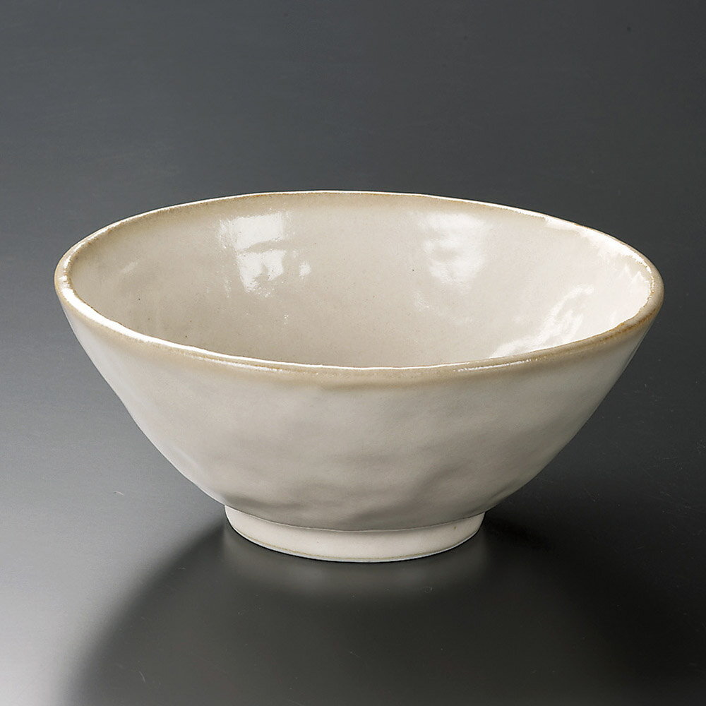 粉引手びねり 19cm ラーメン丼 19.2x8.3cm 647g 蕎麦丼 麺類 ご飯もの うどん そば 多目的に使えるどん..