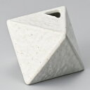 白粉引 幾何学型花瓶 6.5x6x5.5cm日本製シンプルな一輪挿し花瓶