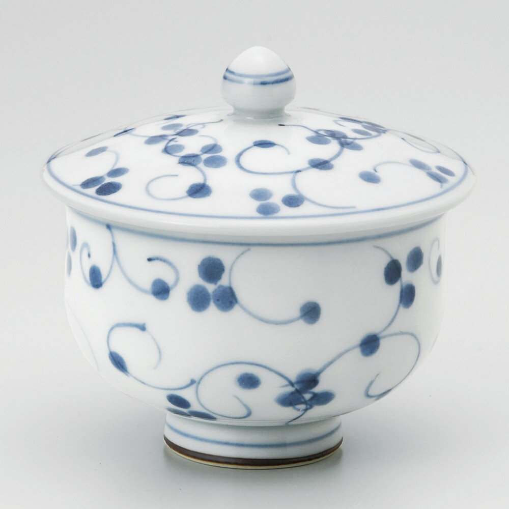 有田焼 天紋唐草 蓋付煎茶 8.2x8.5cm 180cc　煎茶碗 蓋付湯呑 蓋付汲出　日本製の逸品