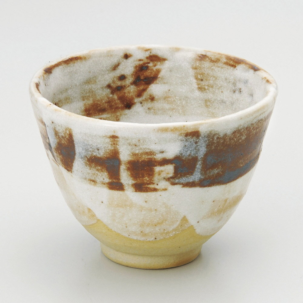 志野釉たたき 煎茶碗 8.2x6.2cm 煎茶 