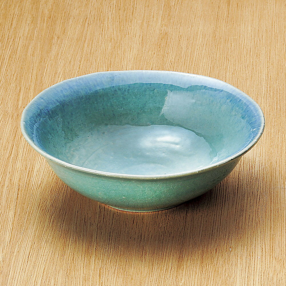 22cm トルコブルー 信楽焼 中鉢 煮物鉢22cmx7cm 日本製お惣菜の盛り合わせ 炊きもの 煮物 おばんざいの盛り付けに中サイズの和ボウルのサムネイル