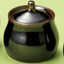天目黒釉 辛子入れ 6x7x5cm 日本製 業務用カスター 調味料入れ からし 七味 にんにく 豆板醤 辛味噌 卓上 薬味壺 蓋付ミニつぼ 薬味入れ