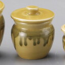 黄白流し 100cc 蓋付1号丸かめ 7.5x7cm 日本製 美濃焼