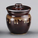 アメ釉 100cc 蓋付 1号丸かめ7.5x7cm 日本製 美濃焼蓋つき甕 保存容器 蓋物 カメ 薬味入れとうがらし 豆板醤 にんにく 七味 からし