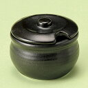 薬味 ミニ壺 (さじ穴あり)黒 5x4cm 40cc 極小の薬味つぼ 蓋物 調味料容器 一味 七味 にんにく からし 豆板醤 唐辛子入れ ラーメン 居酒屋 焼肉店 陶製卓上用品 日本製
