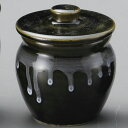 織部白流 100cc 蓋付 1号丸かめ7.5x7cm 日本製 美濃焼蓋つき甕 保存容器 蓋物 カメ 薬味入れとうがらし 豆板醤 にんにく 七味 からし
