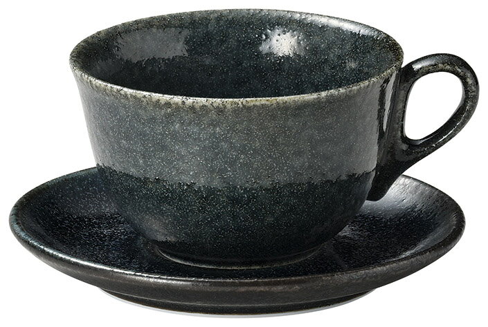 藍 エクシブ カプチーノ 片手スープ カップ＆ソーサー (260cc)日本製珈琲 紅茶 ラテ カフェオレ ホットミルク ハーブティー カップスープに