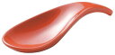 赤 ガーニッシュ 13cm リーフ深トレー日本製 美濃焼の陶製スプーン 洋風レンゲオードブル ワンスプーン カナッペ フレンチ コース料理 パーティー 前菜の食器