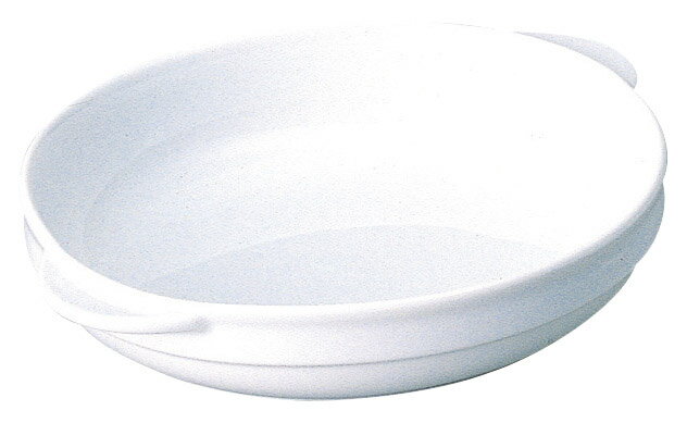 特白磁 アルトラ 手付丸 18cm グラタン皿 大21.6x18.7x3.9cm 780cc オーブン可 レンジ可 食洗機可美し..