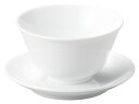 スーパーチャイナ 受け皿付 反煎茶碗 強化セラミック製碗9.8x5.7cm 190cc 皿12x2.1cmレンジ可 食洗機可丈夫な強化磁器製シンプルなデザイン ...