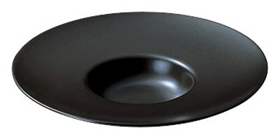 黒フリー 平型 26cm スープ皿 26x5.2cm 内径10.9cm 150cc 日本製 美濃焼