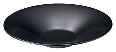 其它 - 黒フリー 富士型 28cm スープ&パスタ皿　27.8x5.4cm　艶を抑えたマット釉日本製 美濃焼