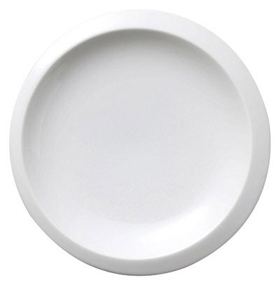 ポルト 17cm パン丸皿 日本製 特白磁 料理をきりとる エッジのアクセント