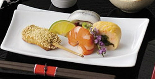 Square Plates - プレノ 24cm 長角皿 中 特白磁 　23.8x13x2.6cm　日本製
